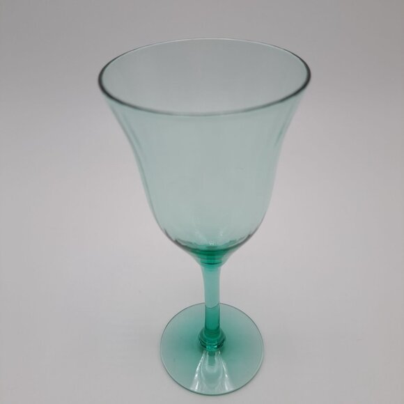 Vaseline Uranium Green Depression Glass Optic Panel Stemware Cocktail Glass - Picture 12 of 16